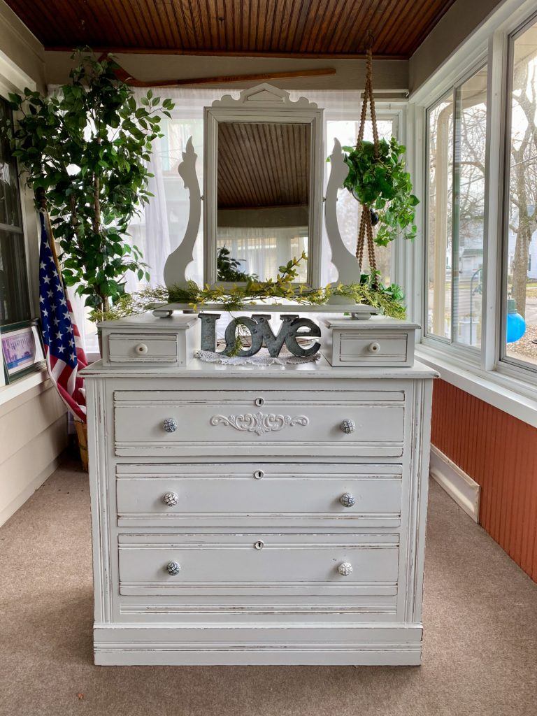 1880's Cotton White Glove Box Dresser • KellaChic Antiques