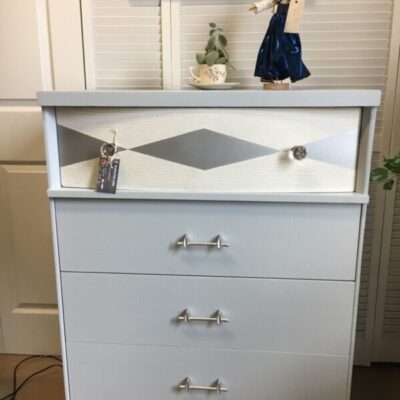 Mid-century Modern, Silver, Dresser, Jackson MI