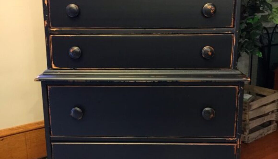 Black Distressed Dresser