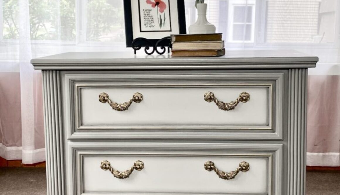 Perfect Gray Dresser Makeover