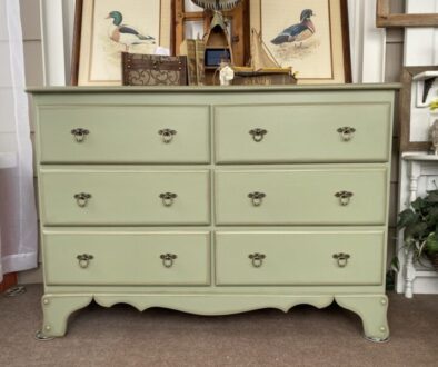 Sage Green Onyx CABIN CHIC Side by Side Painted Dresser